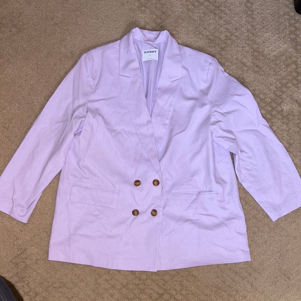 Old Navy Light Purple Double-Breasted Blazer ( oversized) xl